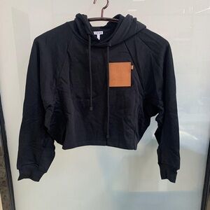 Loewe Black Varsity Jacket with Brown Patch
